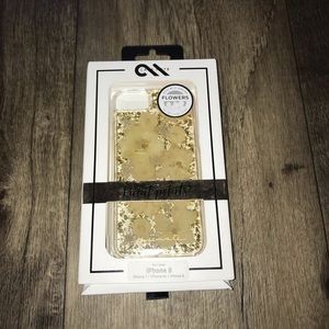 gold speck and flower iphone 7/8 case